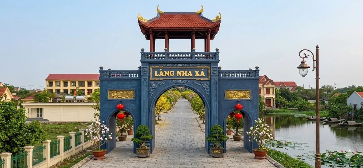 cổng làng nha xá ngày nay 2026
