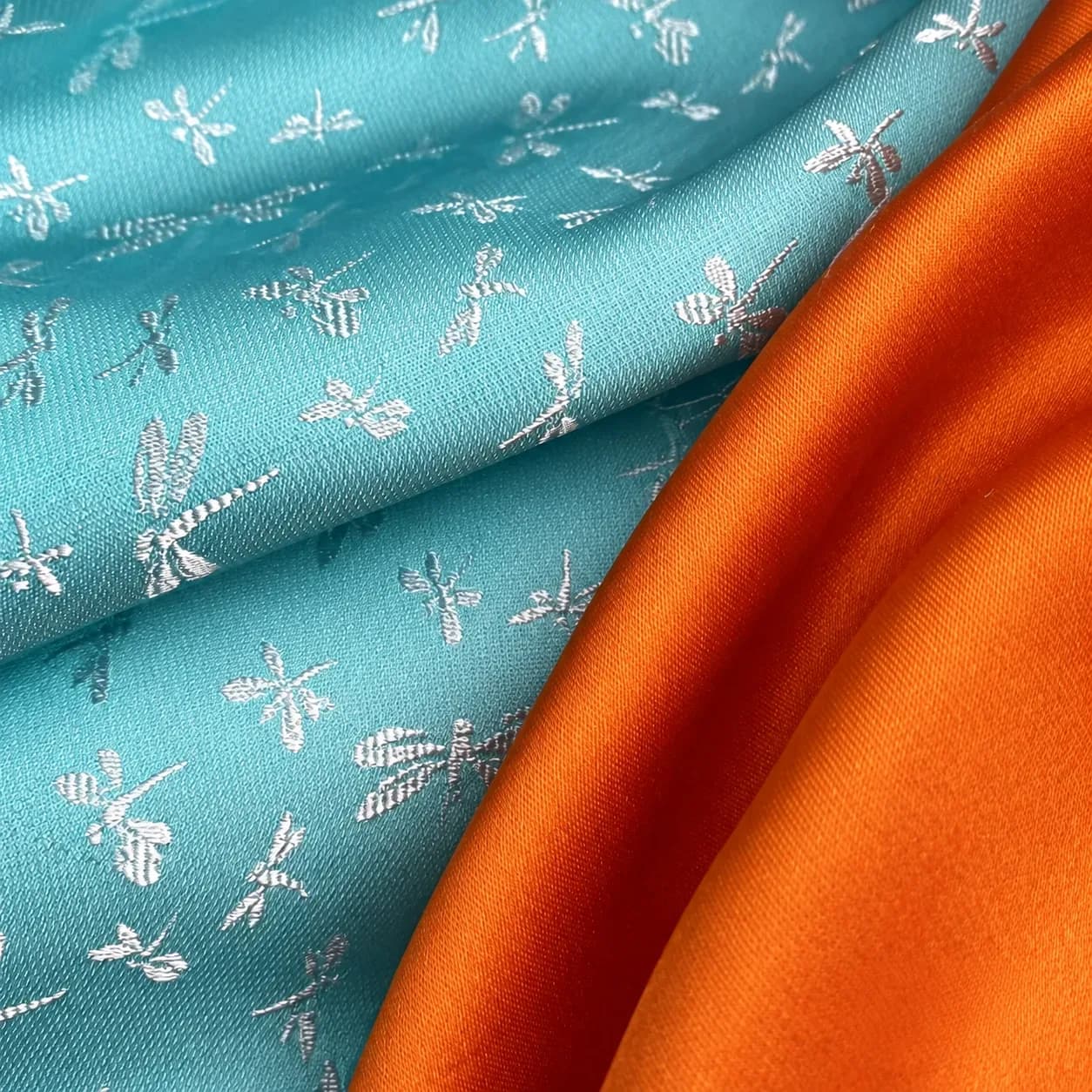 Lụa họa tiết Chuồn Chuồn màu - XL_01